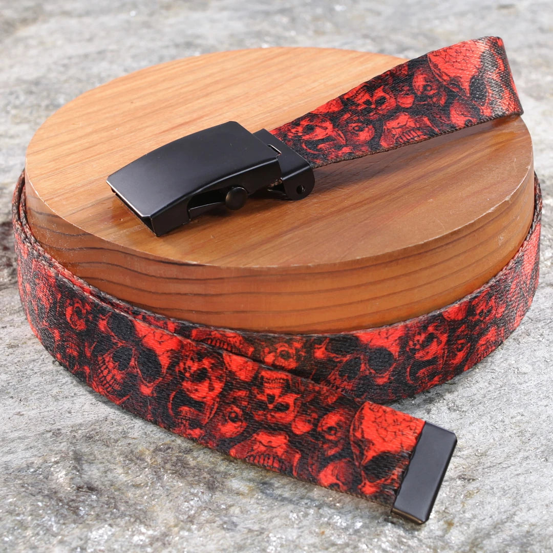 1" Slim Skulls Belt – Horror Fashion, Goth Goals