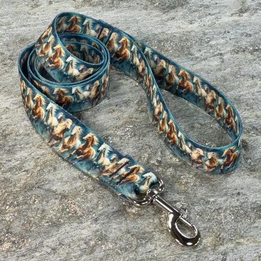 Wild Horses Print Dog Leash