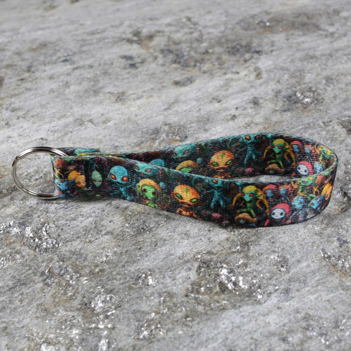 80's Inspired Keychain Wristlet – Retro Style Wrist Strap for Keys & Bags