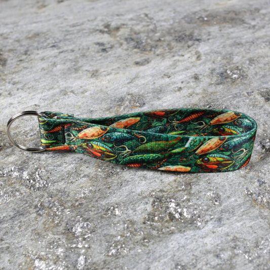 Fish Inspired Keychain Wristlet – Fun Fishing Style Wrist Strap for Keys & Bags