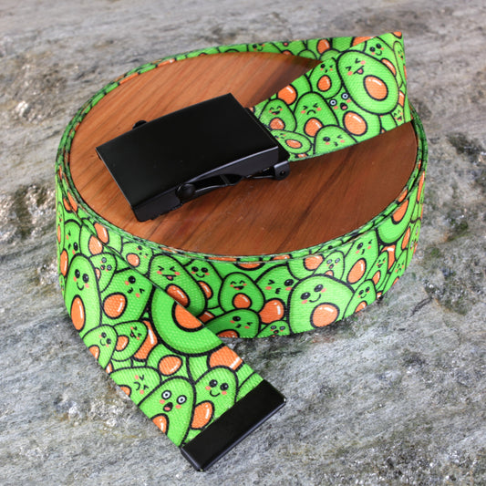 1.5" Avocado Belt – Playful All-Over Pattern