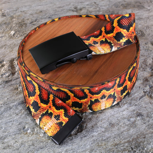 1.5" Boa Constrictor Snakeskin Belt – Wild Snake Pattern