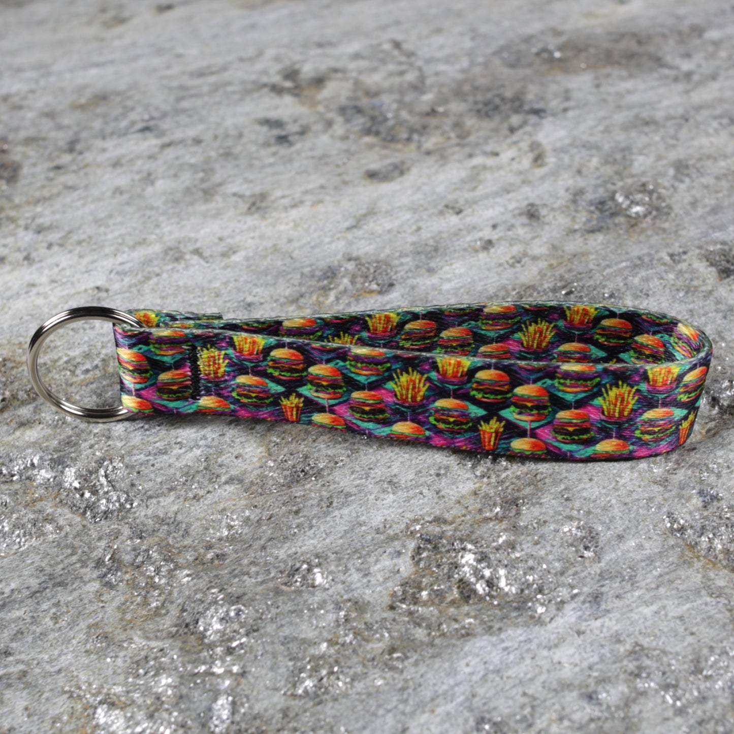 Food Themed Keychain Wristlet – Key Wrist Strap for Keys & Bags