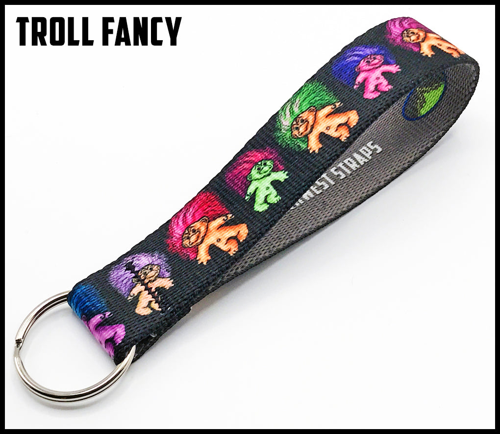 Personalized Heavy Webbing Key Fob Keychain - Custom Key Ring With Clasp