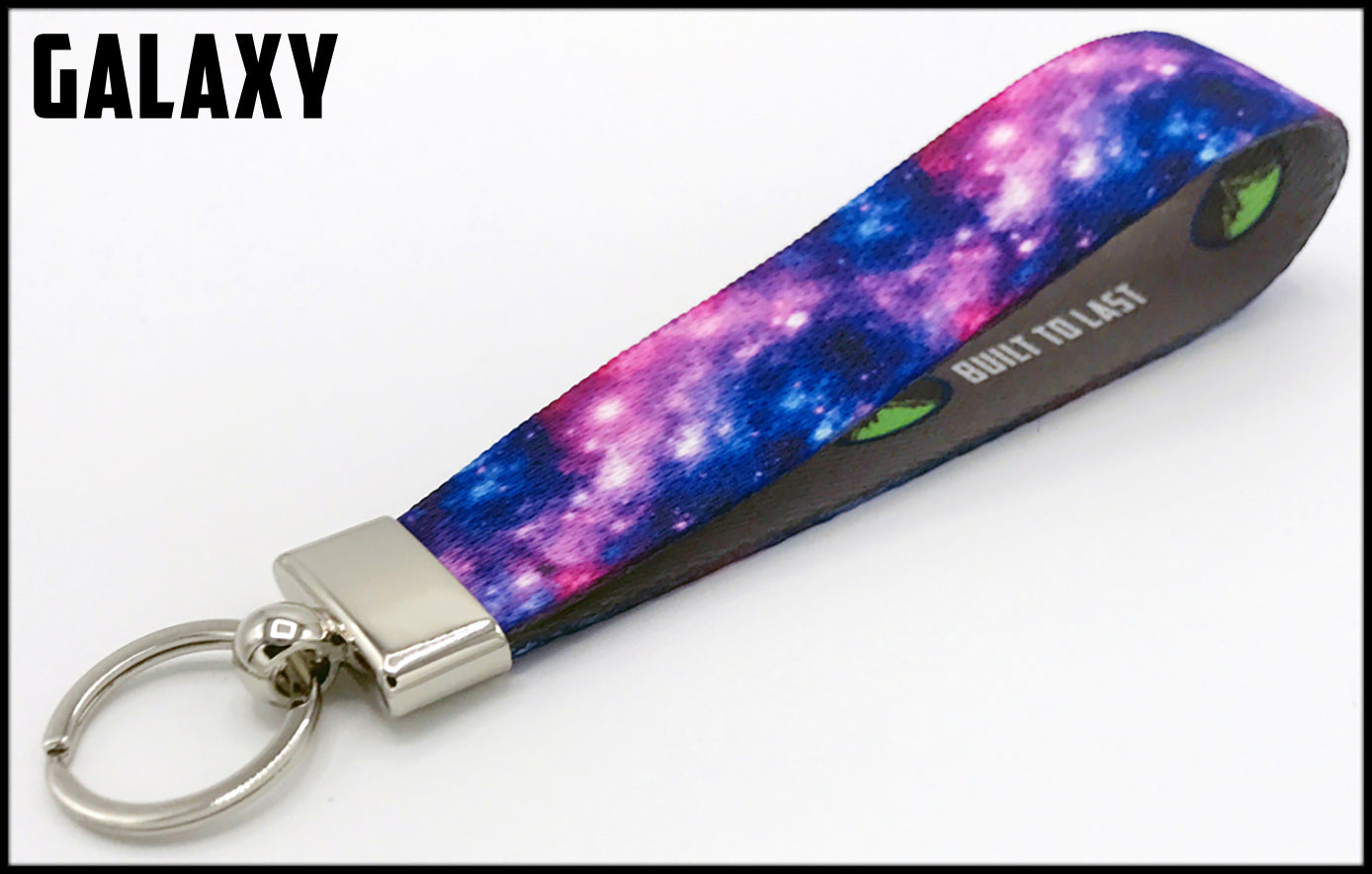 Space galaxy. 1 inch custom picture quality polyester webbing keyfob. Design by Northwest Straps.