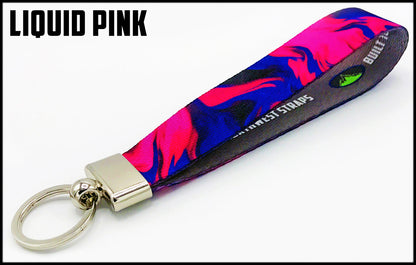 Pink Liquid. 1 inch custom picture quality polyester webbing keyfob. Design by Northwest Straps.