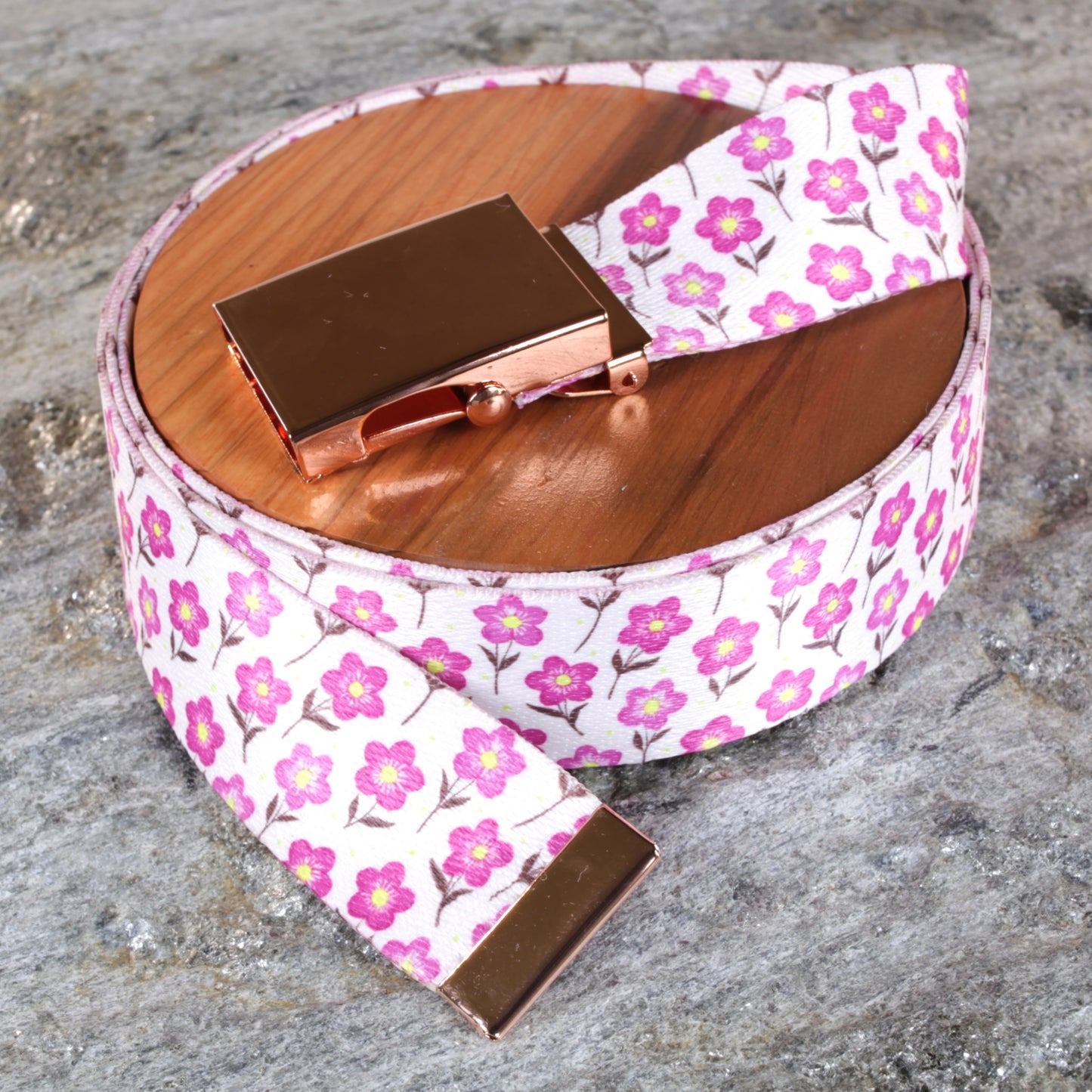 1.5" Forget Me Nots Floral Belt