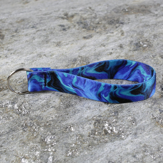 Liquid Blue Key Fob, Perfect for backpack or purse.