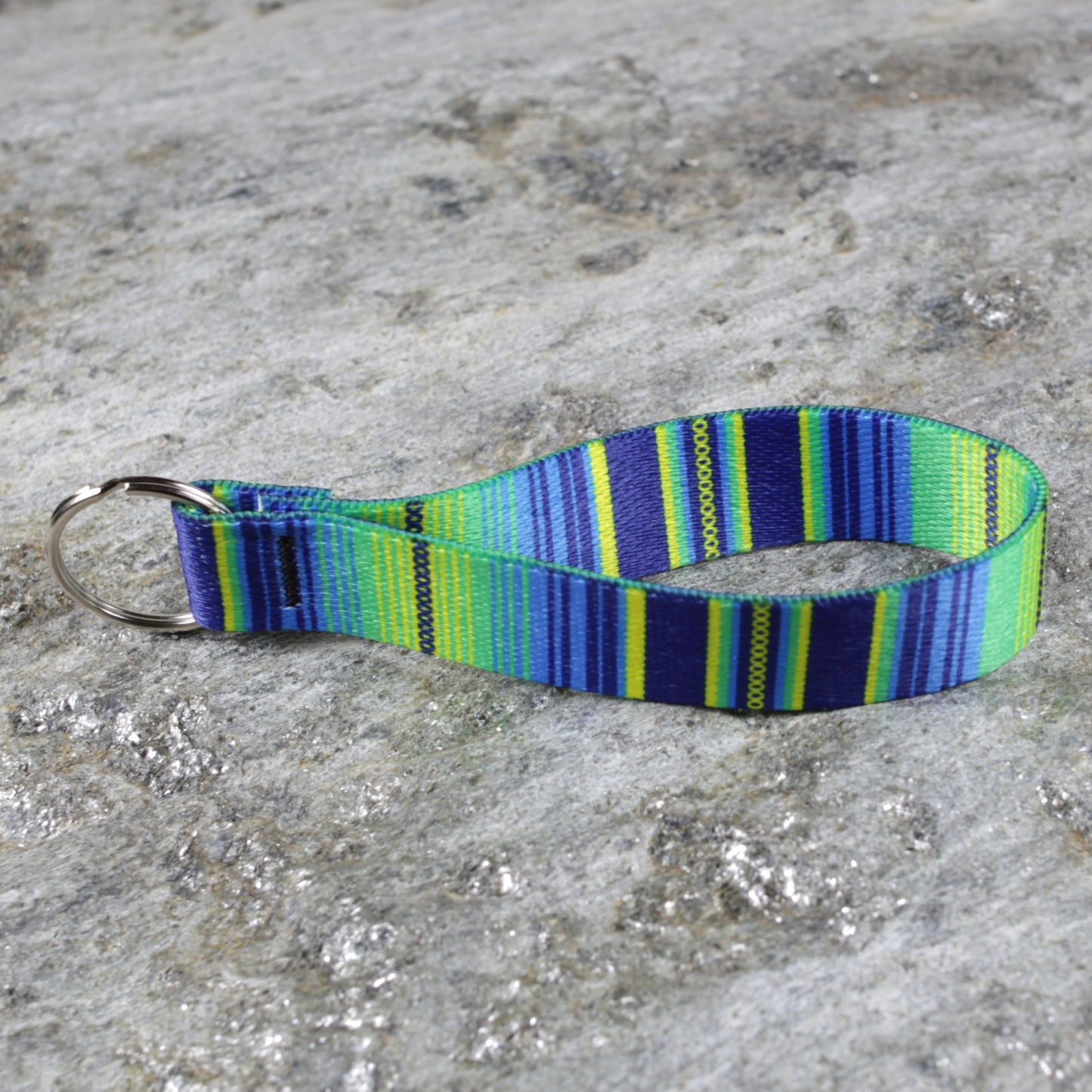 Serape Blanket Keychain Wristlet – Colorful Woven-Style Key Wrist Strap That Stands Out