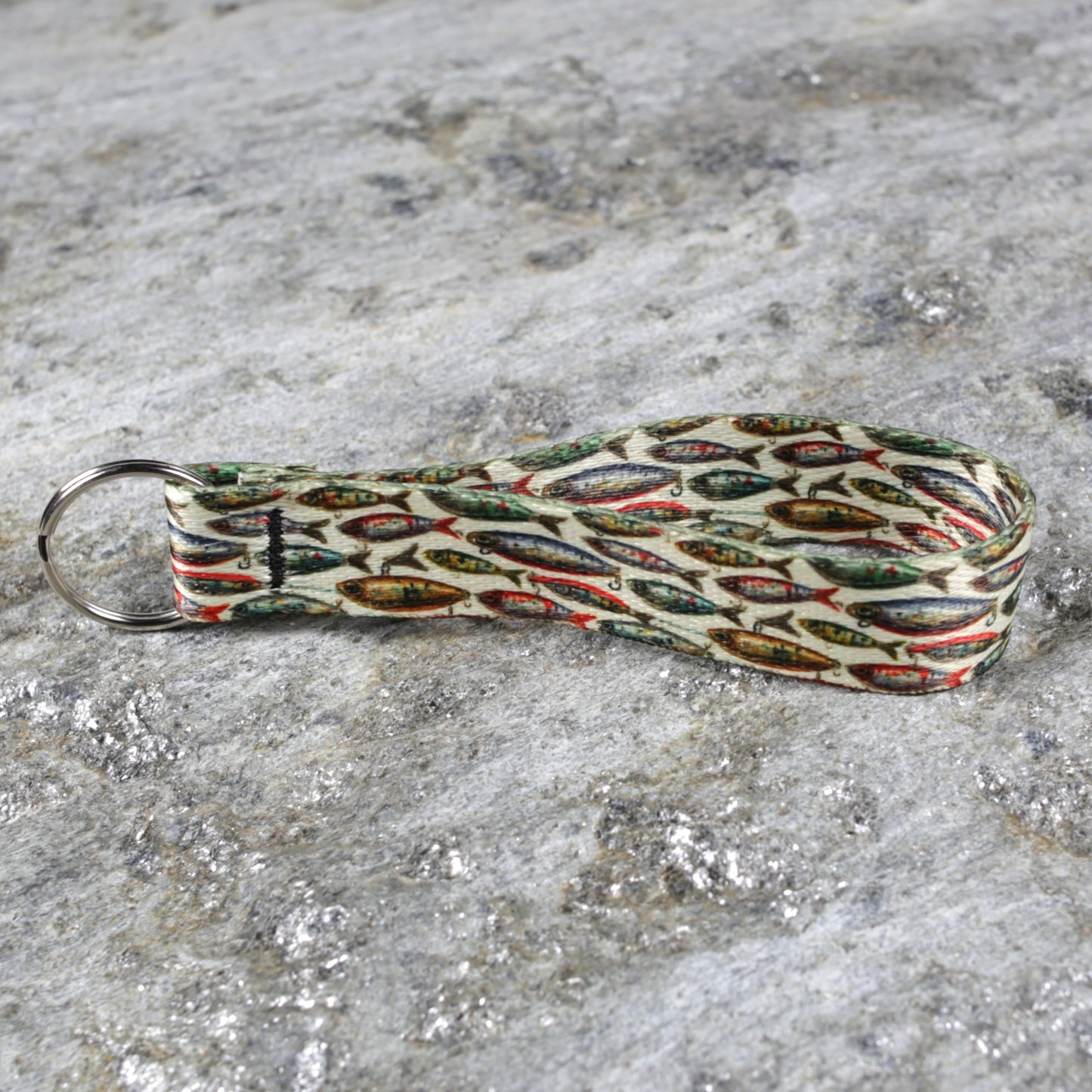 Fish Inspired Keychain Wristlet – Fun Fishing Style Wrist Strap for Keys & Bags