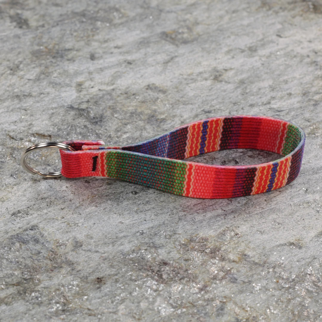 Textile Inspired Keychain Wristlet – Woven Style Key Wrist Strap