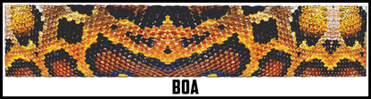 Boa snakeskin snake skin.  1 1/2 Inch custom picture quality polyester webbing. Design by Northwest Straps.