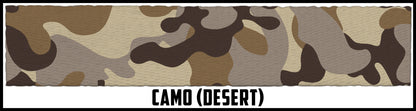 Traditional Desert camo.  1 1/2 Inch custom picture quality polyester webbing. Design by Northwest Straps.