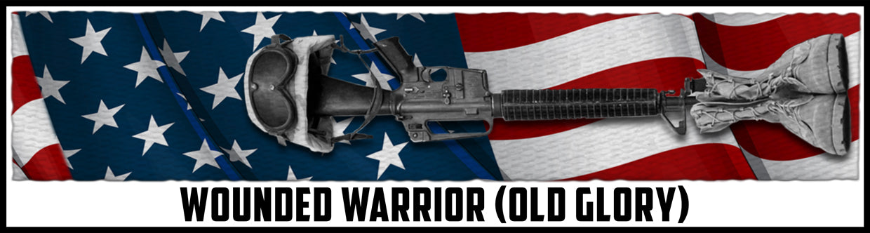 Wounded warrior old glory. American flag. 1 Inch custom picture quality polyester webbing. Design by Northwest Straps.